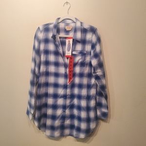 Boston Trader's Blue Oversized Flannel Shirt
